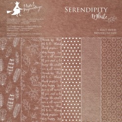 Zestaw papierów 30,5 x 30,5 cm  -  12 jednostronnych arkuszy ( SERENDIPITY WHITE)